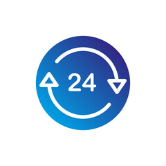 Car Service Icon gradient 24 hours
