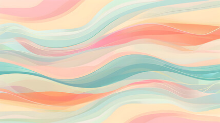 Fototapeta premium A colorful wave pattern with a pink and blue gradient. The colors are bright and vibrant, creating a sense of energy and movement. The wave pattern is reminiscent of ocean waves