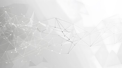 Abstract white geometric pattern on gray background modern digital technology global network metal bending for wallpaper, logo, banner, web design. 