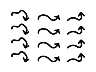 Hand-drawn arrow icon vector