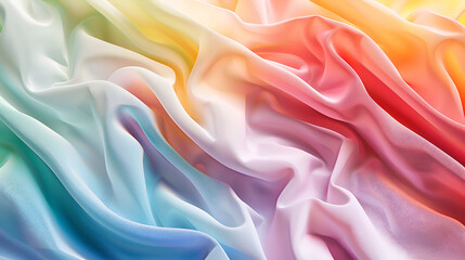 Obraz premium Abstract colorful wave background,abstract background of colored silk or satin waving in the wind,Texture, background, pattern The texture of colorful silk fabric. Beautiful colourful fabric 