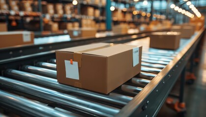Packages being prepared for shipment in a busy dispatch area, Shipment Send Out, efficient dispatching operations