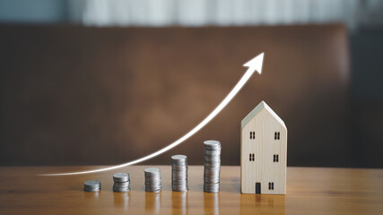 saving and investment Plan business growth  concept. Businessman plan and increase of positive...
