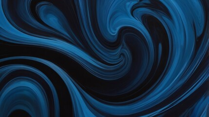 abstract blue painting with swirl and vortex