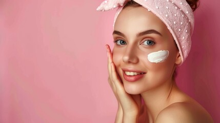 Portrait of a young woman's beauty with light accents.