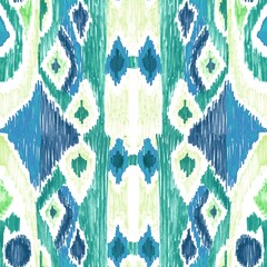 Ethnic abstract art ikat. Seamless ornamental print. Geometric ethnic pattern seamless color oriental. Design for background, curtains, carpets, wallpaper, clothes, packaging, batik.