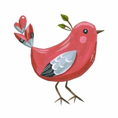 Illustration of a cute bird