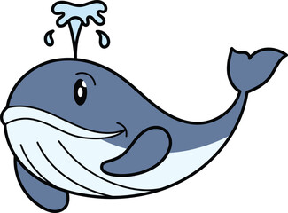 Cartoon Whale Illustration