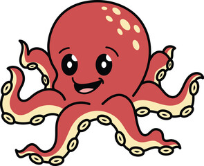 Cartoon Octopus Illustration