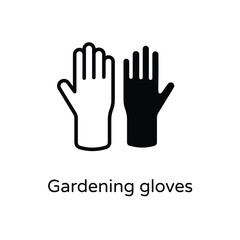 Gardening gloves vector icon