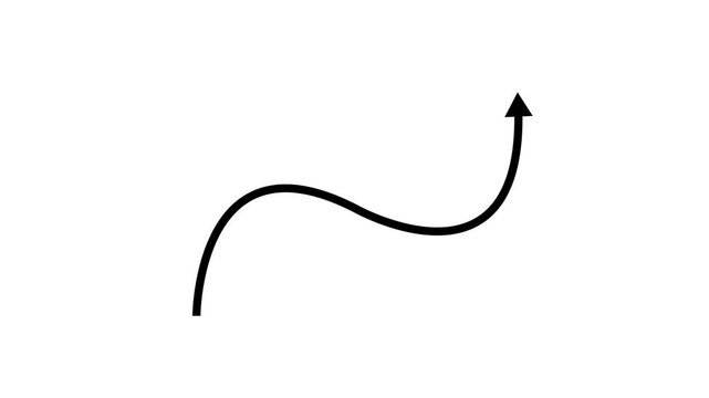 Hand drawn arrow,white background..
