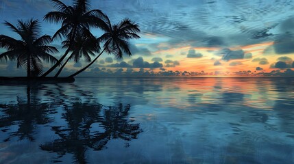 Sunset Reflections in Paradise