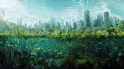 Ecosystems: Complex networks of organisms and their environment, fostering energy flow and nutrient circulation.
