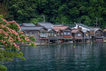 Naklejka premium 伊根の舟屋（若狭湾伊根浦・京都府伊根町）