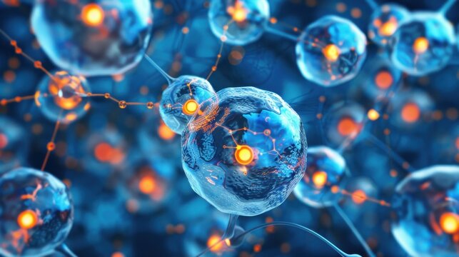 Cellular Respiration: The metabolic dance of cells, transforming glucose and oxygen into vital ATP energy, exhaling life-giving carbon dioxide and water.
