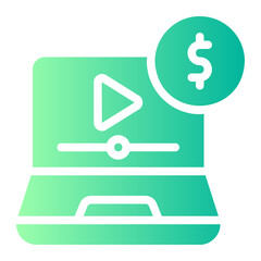 video content gradient icon