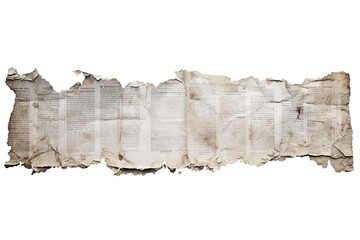 Torn newspaper pieces PNG with transparent background for scrapbooking, collage art, and graphic design projects