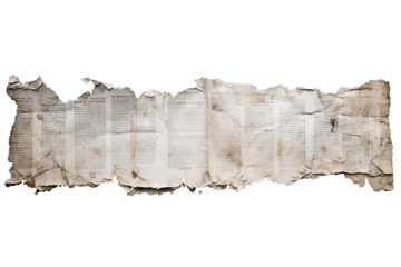 Torn newspaper pieces PNG with transparent background for scrapbooking, collage art, and graphic design projects