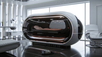 Futuristic Sleep Pod in Modern Interior Design