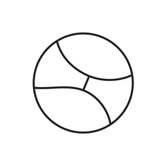 basketball icon in line style and flat style, vector illustration on white background