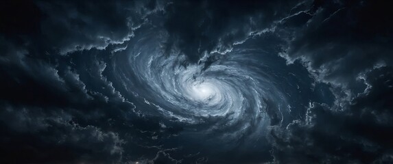 spooky dark clouds vortex stormy galaxy universe sky.