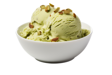 High-quality pistachio ice cream PNG with transparent background for digital and print design projects
