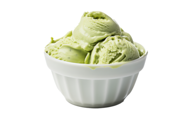 High-quality pistachio ice cream PNG with transparent background for digital and print design projects