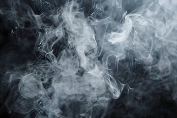 Obraz premium smoke and fog on white, blue frosty christmas vibe