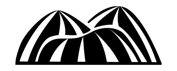 Marble quarry icon, gold and diamond mountain