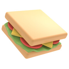 Sandwich 3D illustration