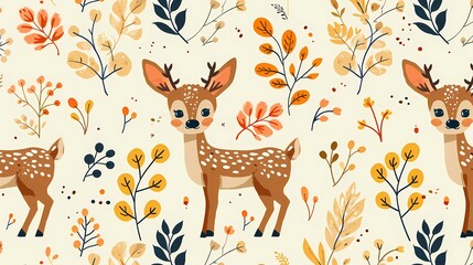 Creative combination of colorful abstract patterns and cartoon elements