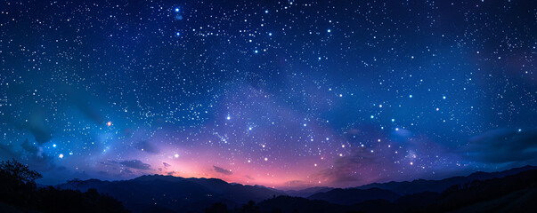 A night sky full of stars and cloudscapes in random designs, creating a majestic and breathtaking landscape. The picture captures the ethereal and serene beauty of the universe.