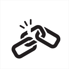 Link web flat Icon vector isolated on white background 