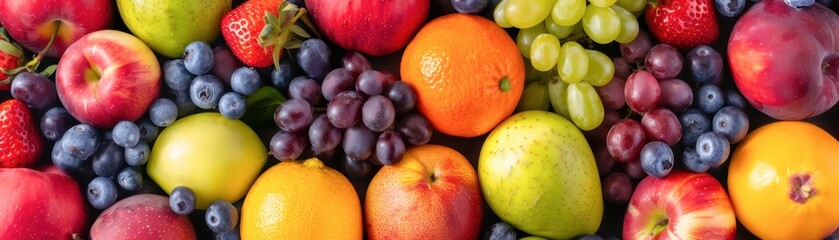 Colorful high-fiber fruits, nutritious selection, dietary fiber benefits