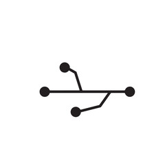 Share Icon line art vector on white background 