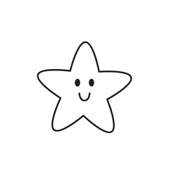 Star with laughing icon vector illustration art on white background