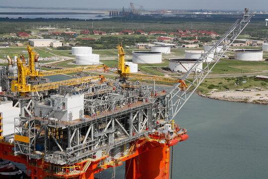 Oil platform under contruction in Texas