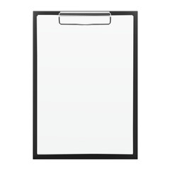 A4 office clipboard with sheet mockup. Vector illustration isolated on white background. Ready and simple to use for your design. EPS10.