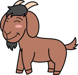 Goat Animal Cartoon Illustration