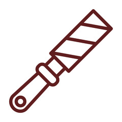 Rasp Vector Line Maroon Icon Design