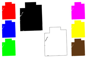 Lapeer County, Michigan (U.S. county, United States of America, USA, U.S., US) map vector illustration, scribble sketch Lapeer map