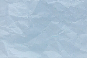 Obraz premium Hanji, an eco-friendly paper made from Broussonetia kazinoki. Crumpled, Light blue Korean paper in pastel tones