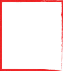 Set of red brush painted ink stamp frames with place for your design elements  eps 10.