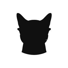 cat wearing glasses logo vector 