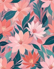 Abstract Floral Motifs backgrounds 