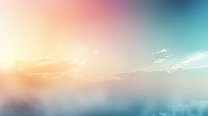 Pastel Sunset Sky With Clouds