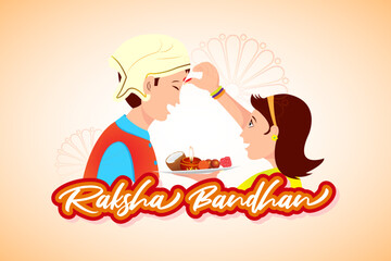 Vector illustration of Happy Raksha Bandhan social media feed template