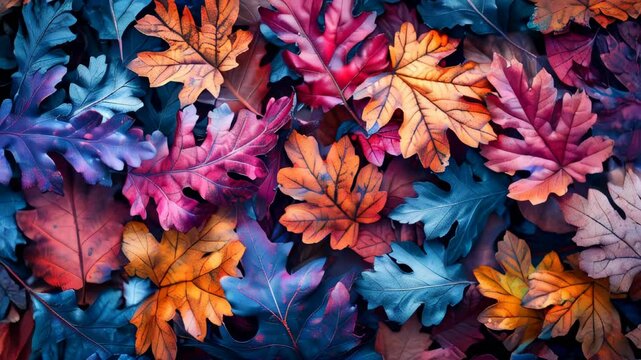 Colorful autumn leaves background