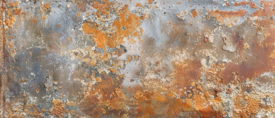 Panoramic close-up, high detail scan of light rusty texture, Generative AI