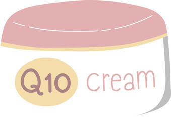 Skincare routine products, Q10 cream